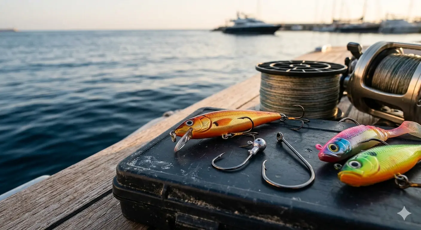 Detail of lures and hooks