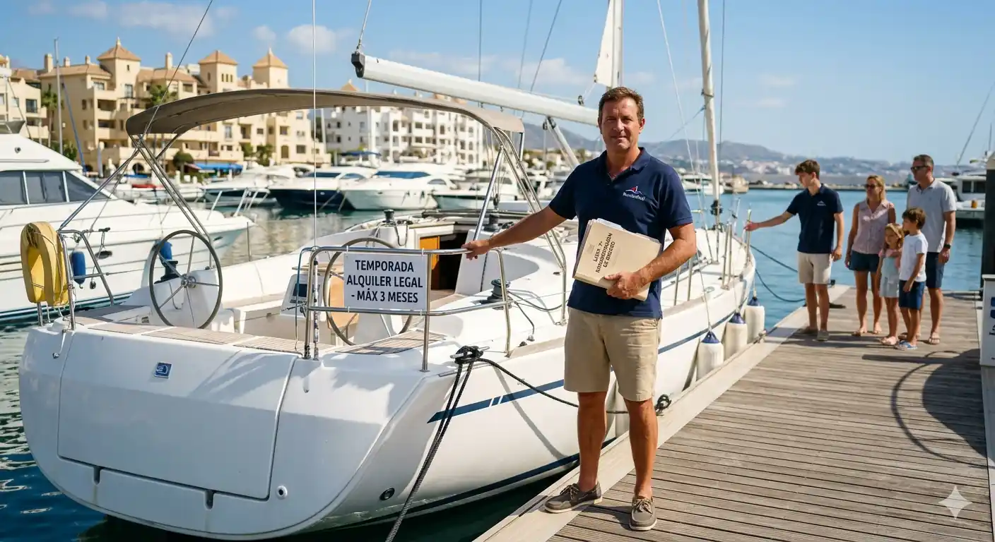 Pleasure boat sailing in the Costa del Sol
