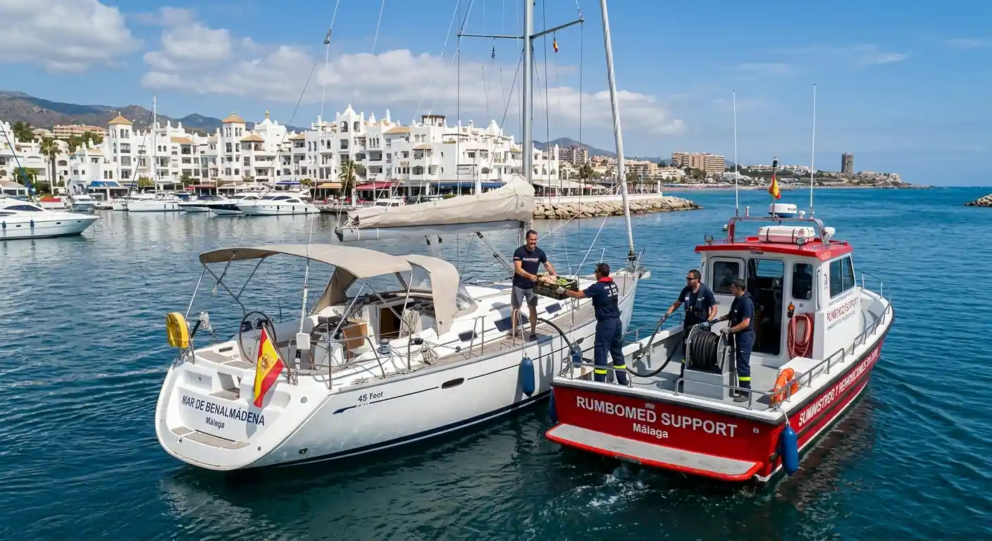 In-route assistance and supply for boats on the Costa del Sol