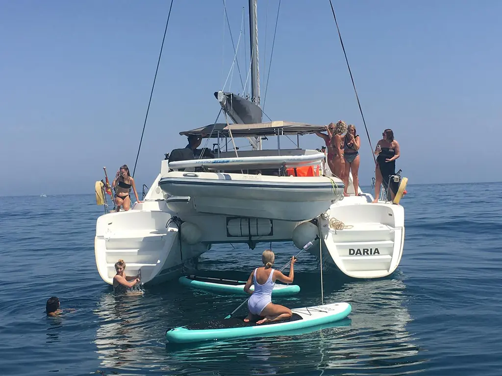 Catamaran for dolphin watching in Benalmadena